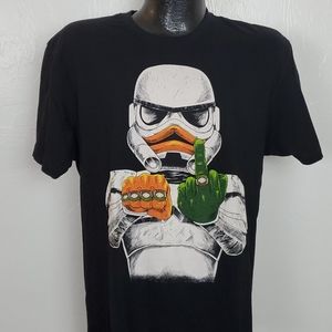 Duh Nation t-shirt graphic cotton black cotton adult men size L